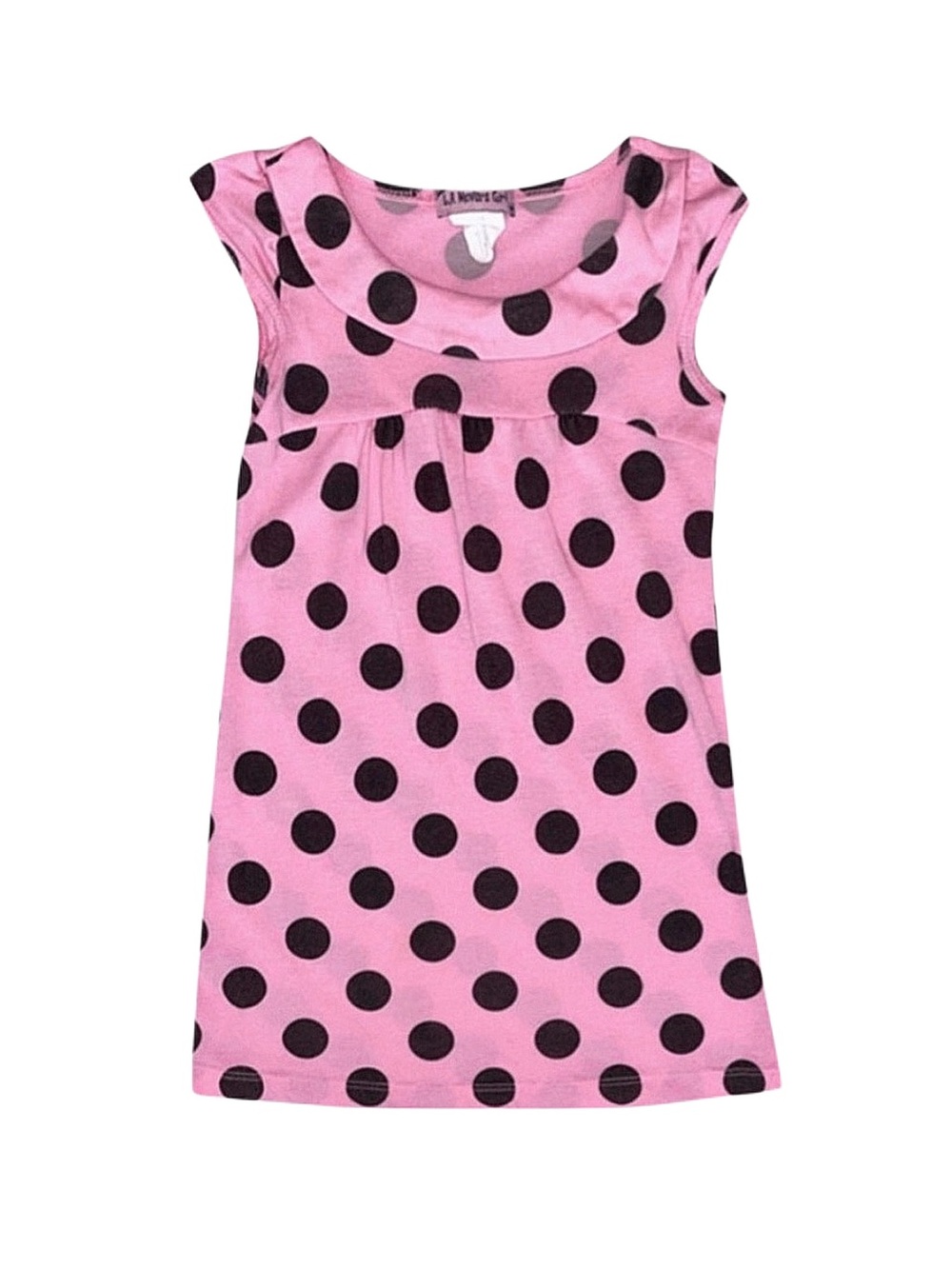L.A. MOVERS GIRL Pink And Black Polka Dot Sleeveless Tunic
Size Medium 5